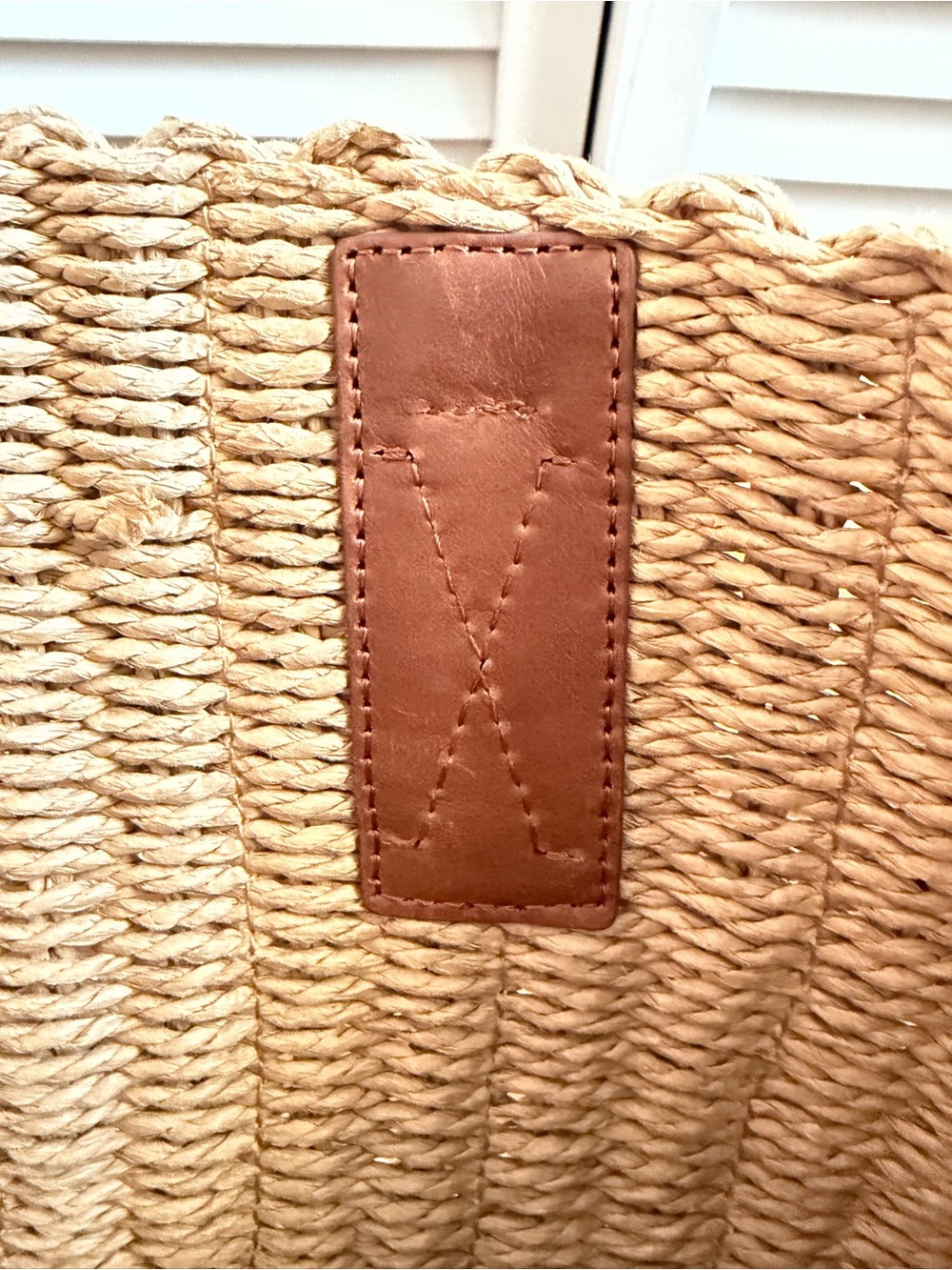 J. Crew Natural Straw Tote with Brown Leather Handles - Picture 5 of 10